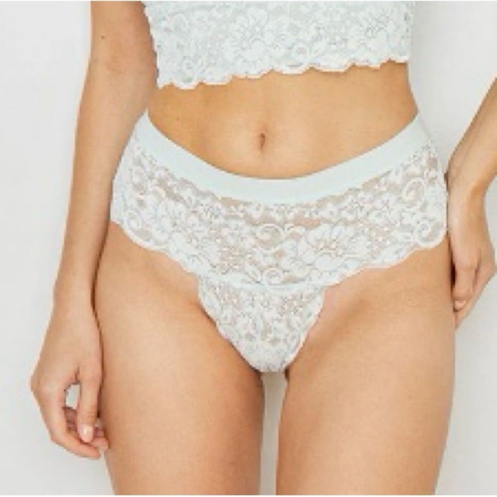 Free People HAH Spin Me Panty Light Blue